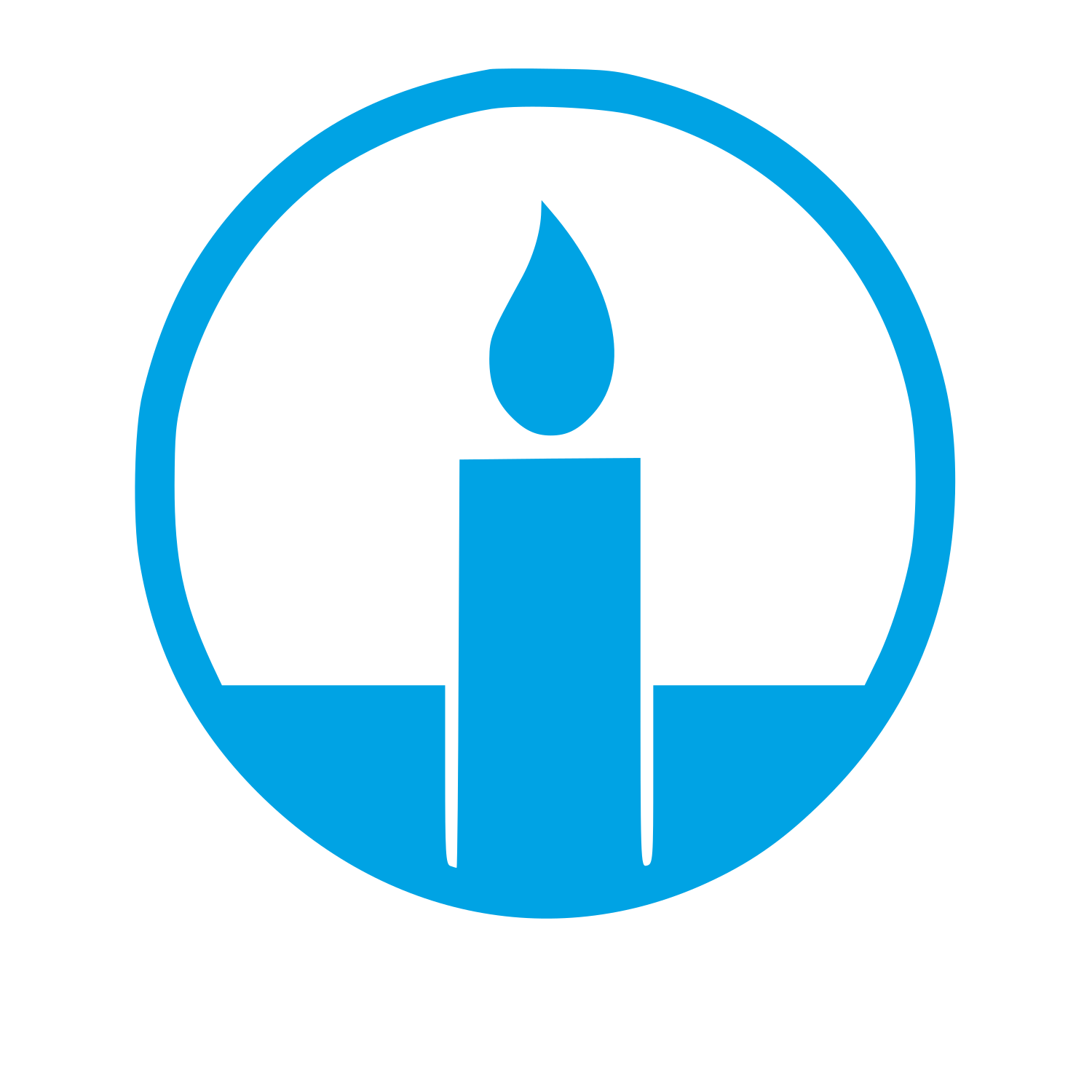 Bauhaus Candle Circle Logo #00a3e4