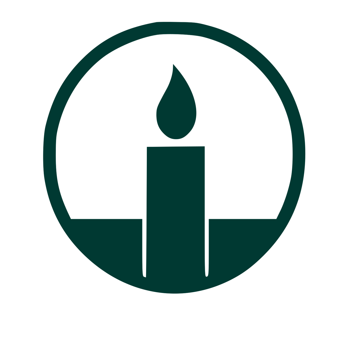 Bauhaus Candle Circle Logo #003932