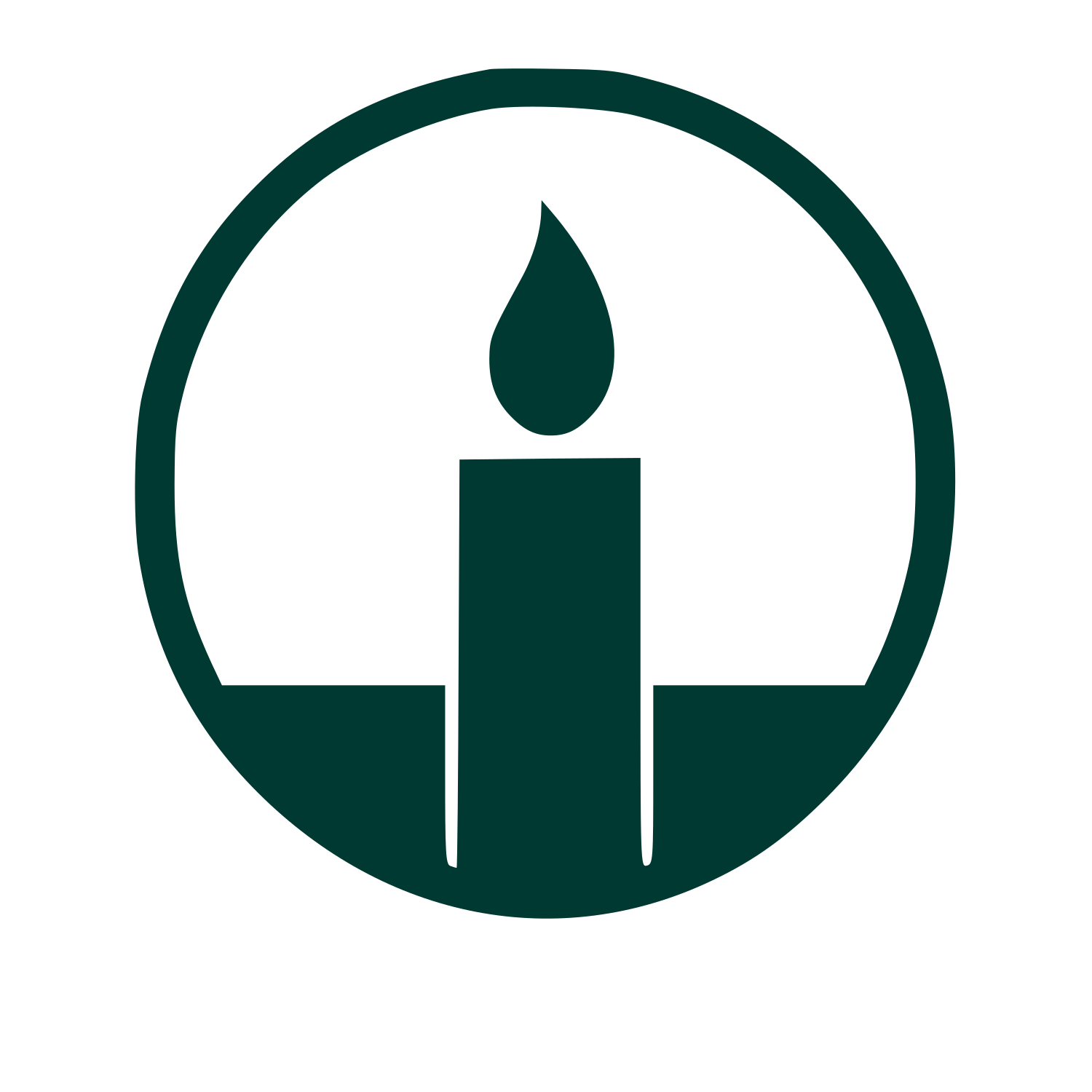 Bauhaus Candle Circle Logo #003932