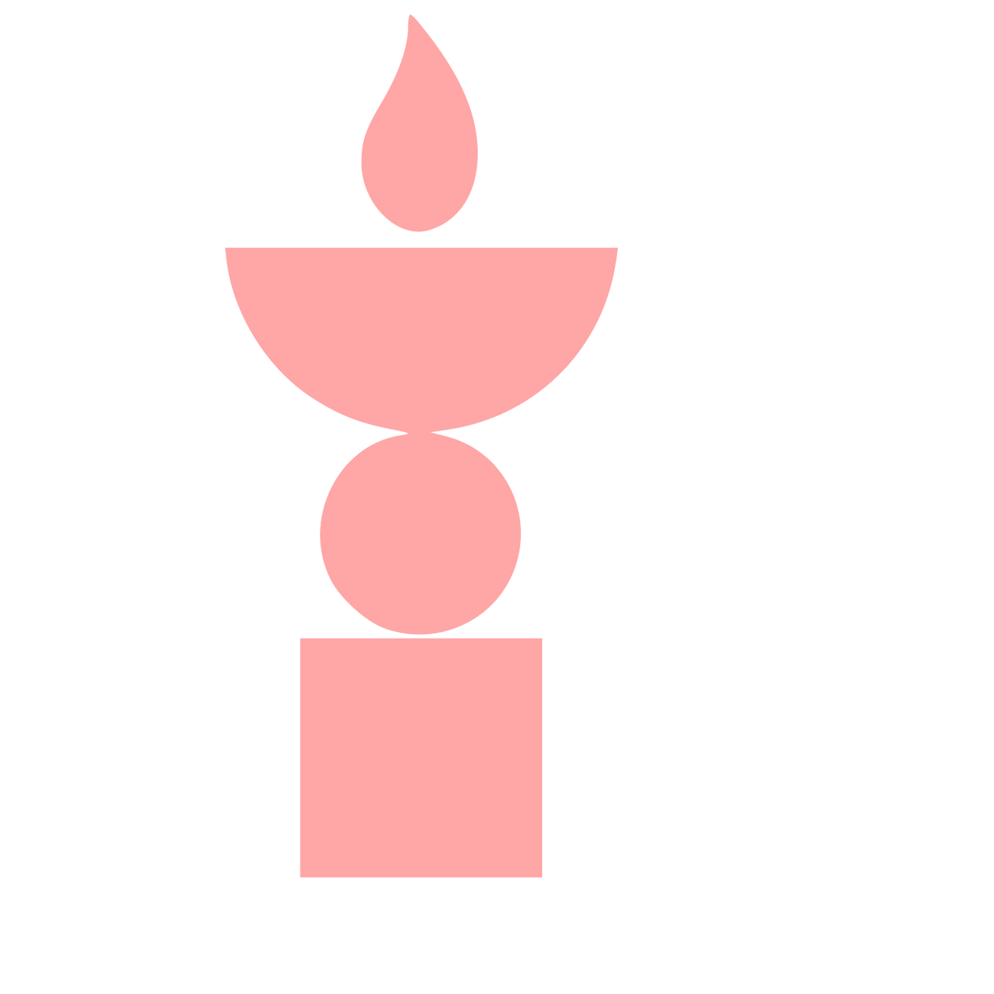 Bauhaus Candle Stack Logo #ffa6a6