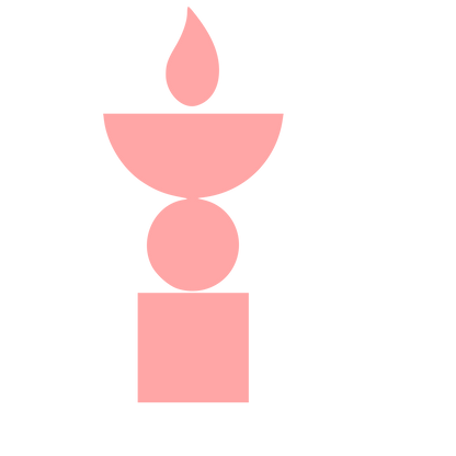 Bauhaus Candle Stack Logo #ffa6a6