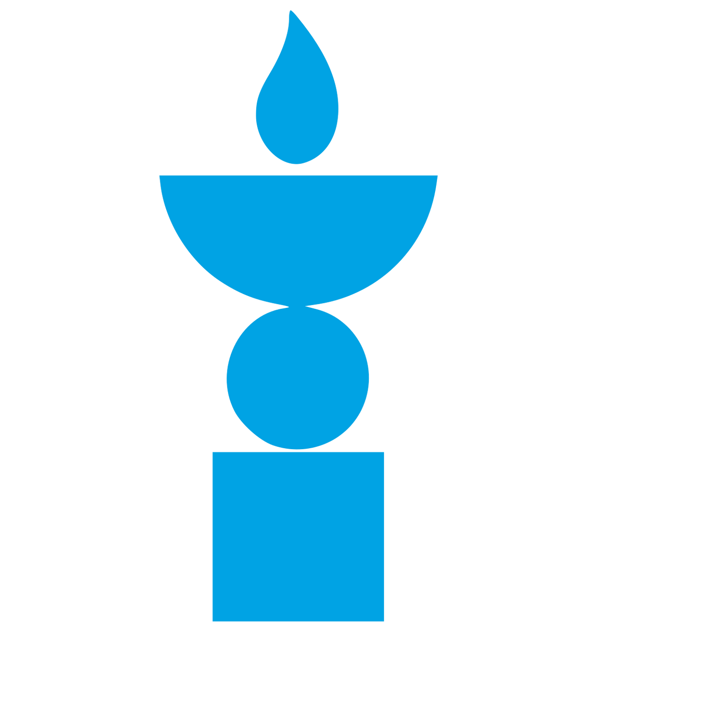 Bauhaus Candle Stack Logo #00a3e4