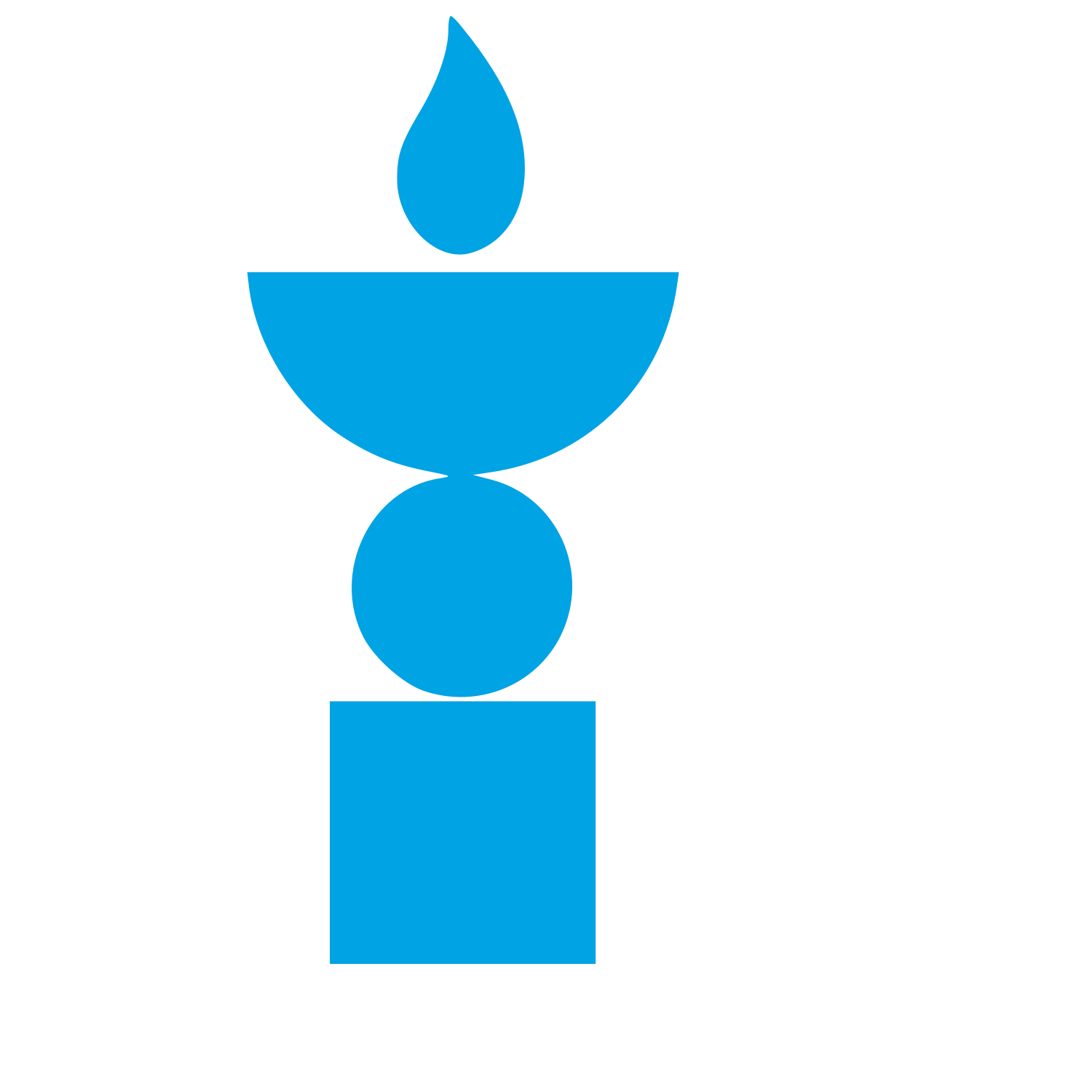 Bauhaus Candle Stack Logo #00a3e4