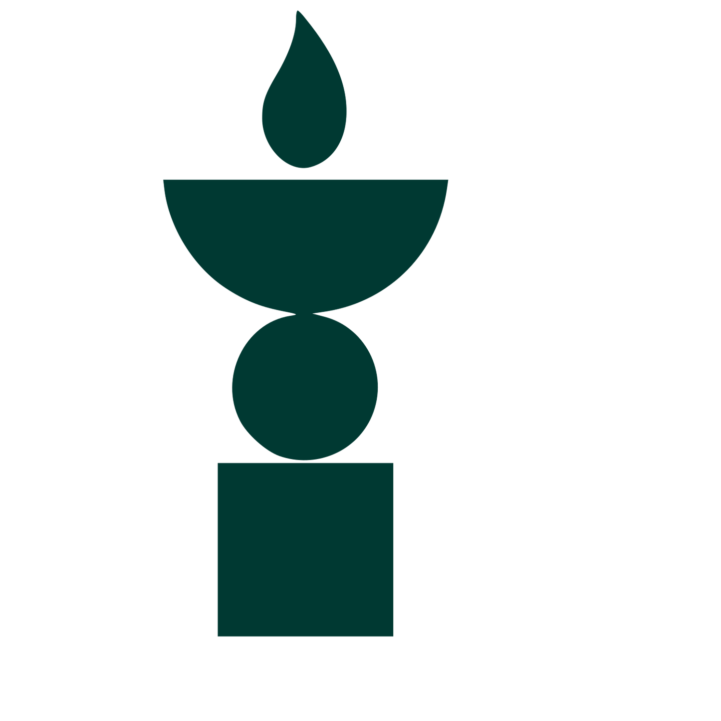 Bauhaus Candle Stack Logo #003932