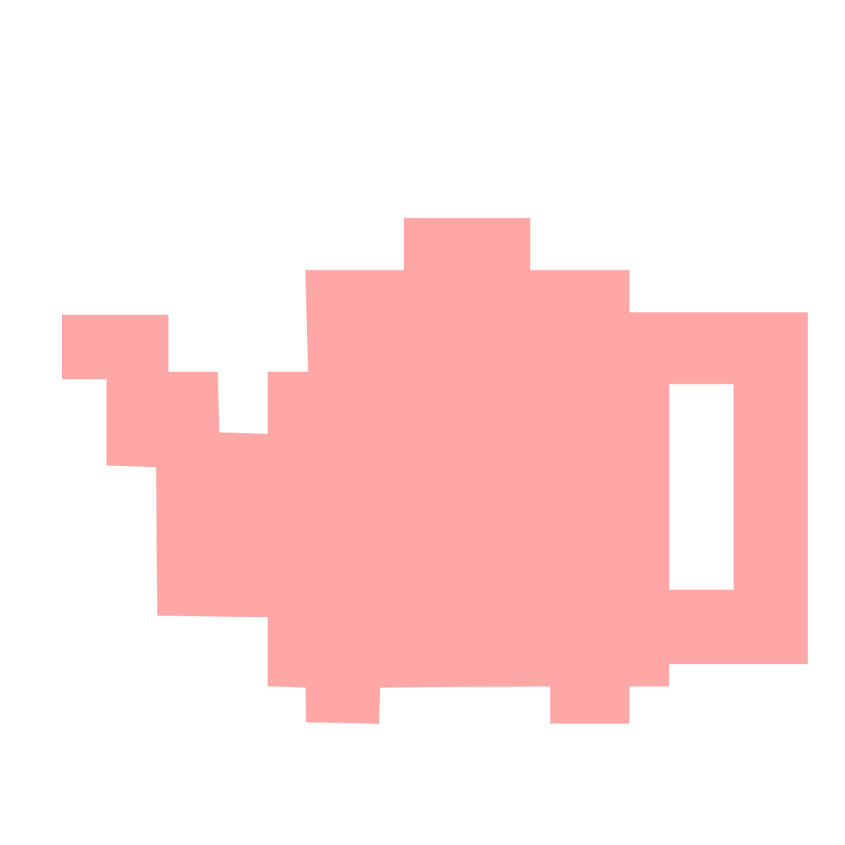 Pixel Teapot Logo #ffa6a6
