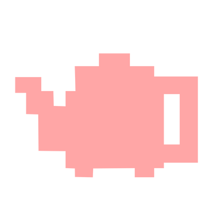 Pixel Teapot Logo #ffa6a6