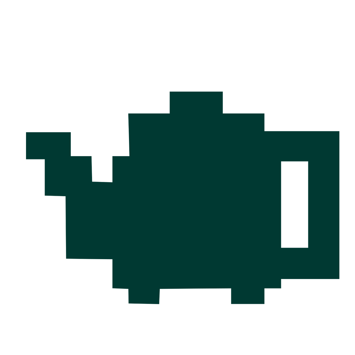 Pixel Teapot Logo #003932