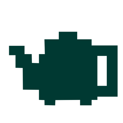 Pixel Teapot Logo #003932