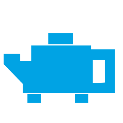 Brutalist Teapot Logo #00a3e4