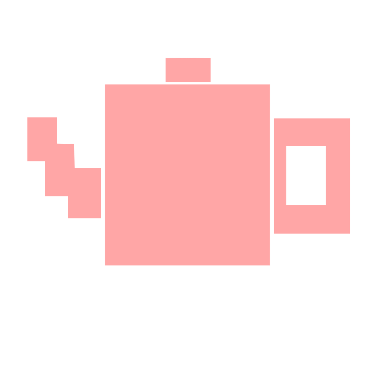 Brutalist Teapot Logo #ffa6a6