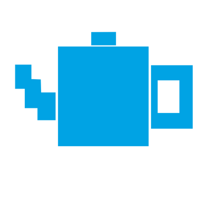 Brutalist Teapot Logo #00a3e4