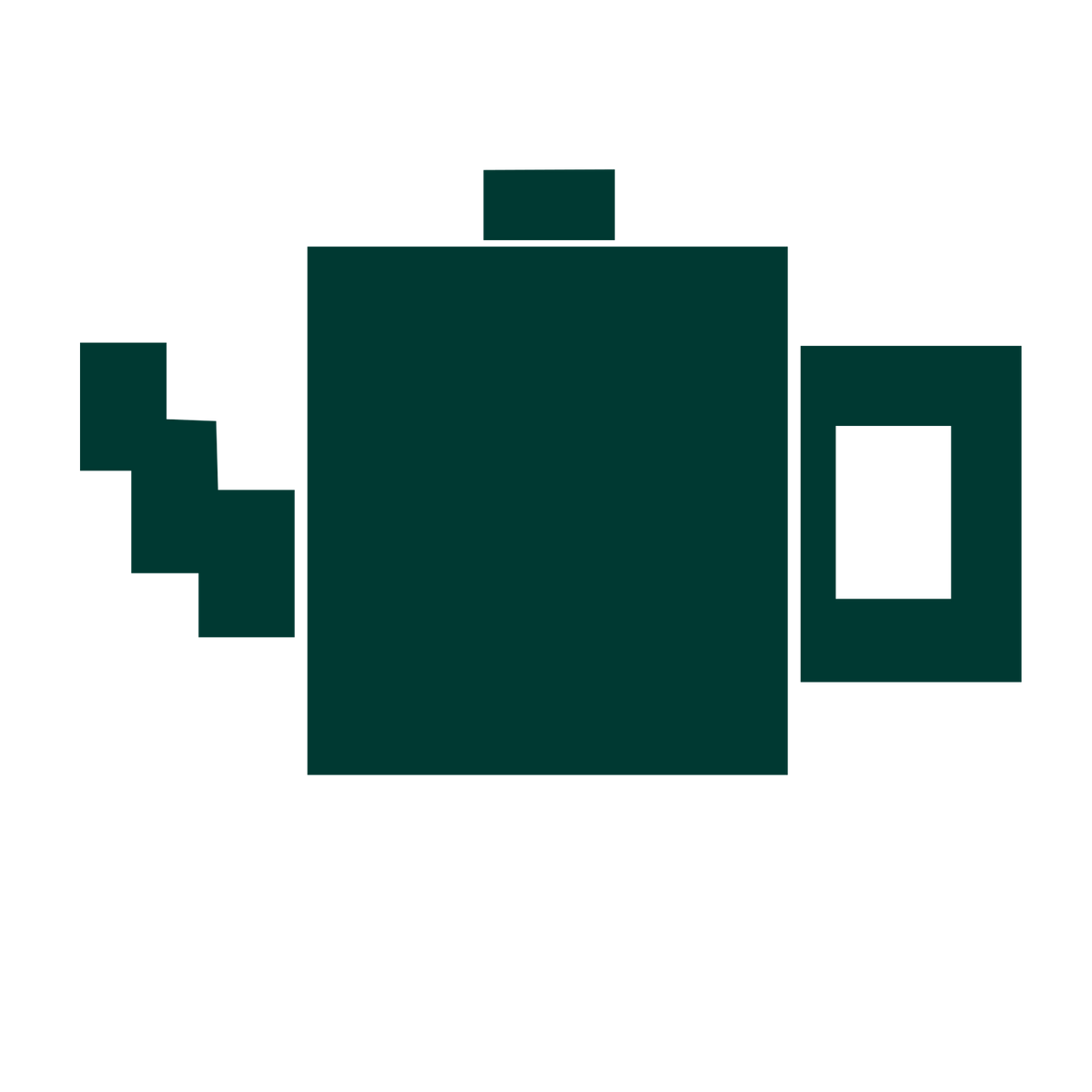 Brutalist Teapot Logo #003932