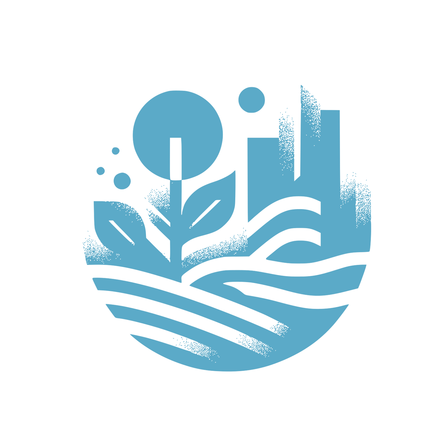 Landscape in Circle Logo #5baac8
