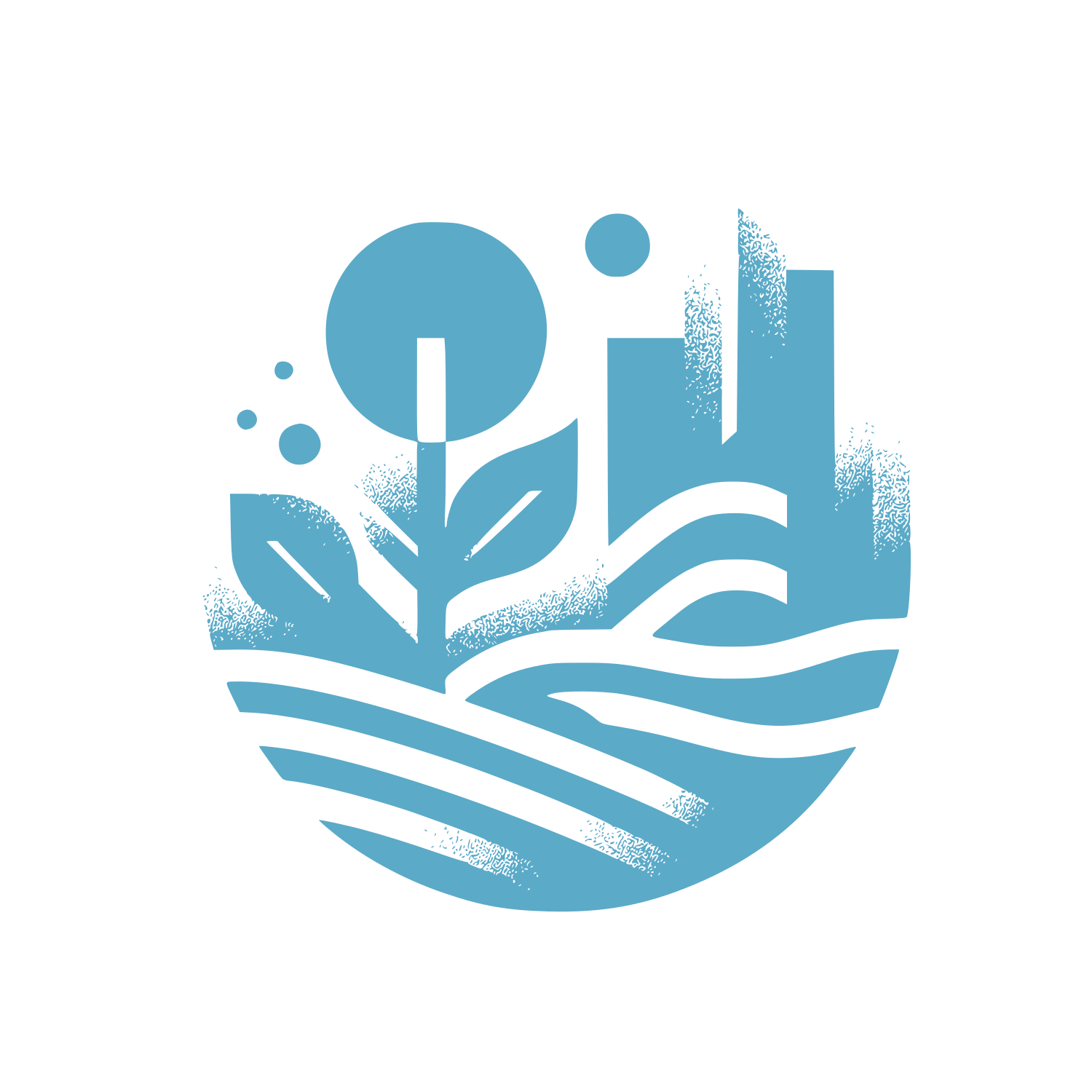 Landscape in Circle Logo #5baac8