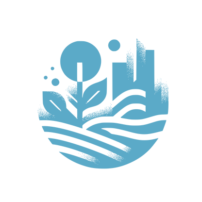 Landscape in Circle Logo #5baac8