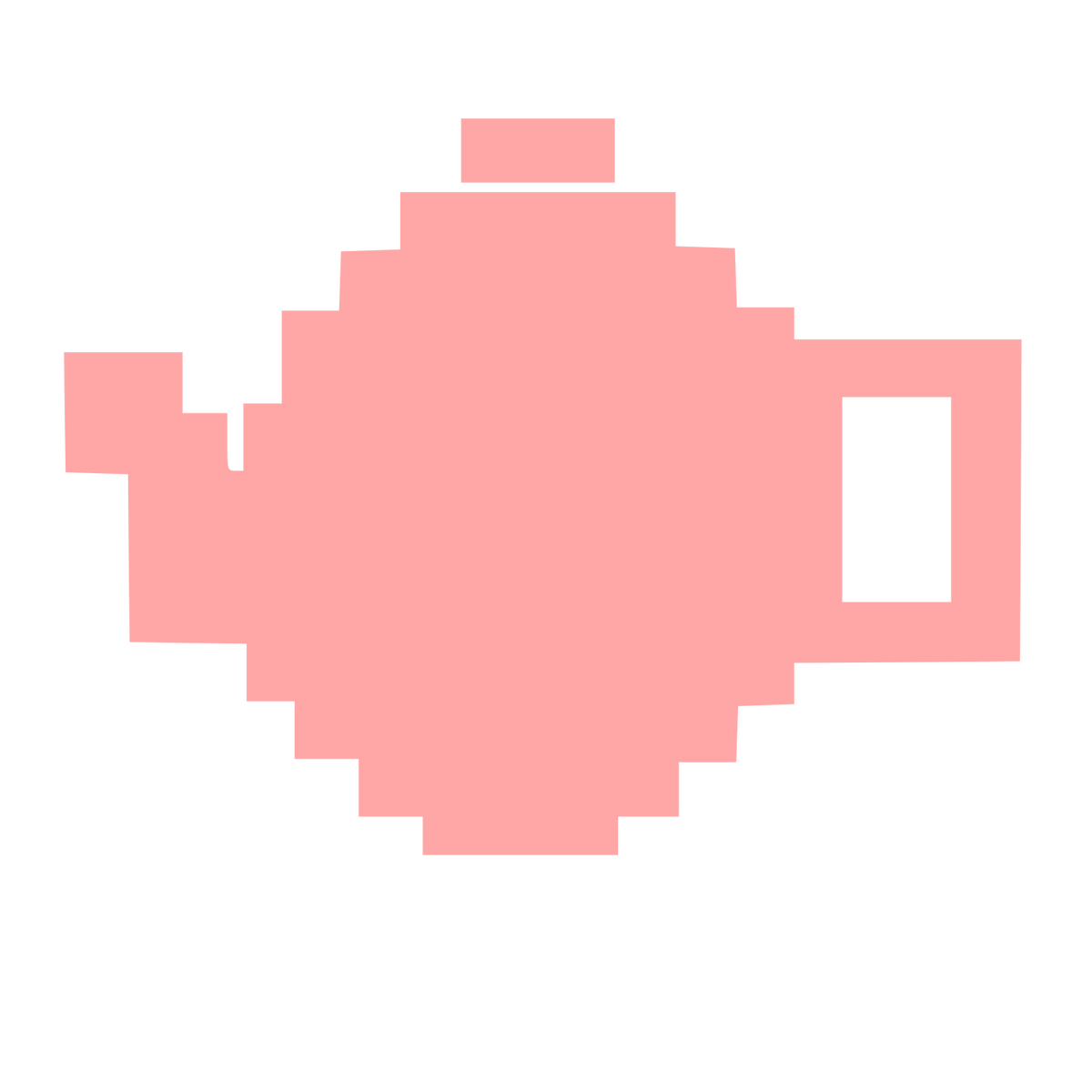 Pixel Teapot Logo #ffa6a6