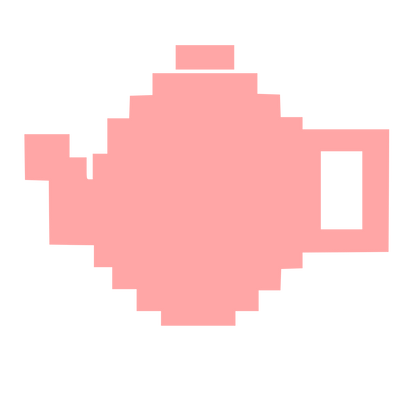 Pixel Teapot Logo #ffa6a6