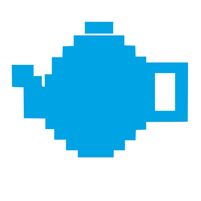 Pixel Teapot Logo #00a3e4