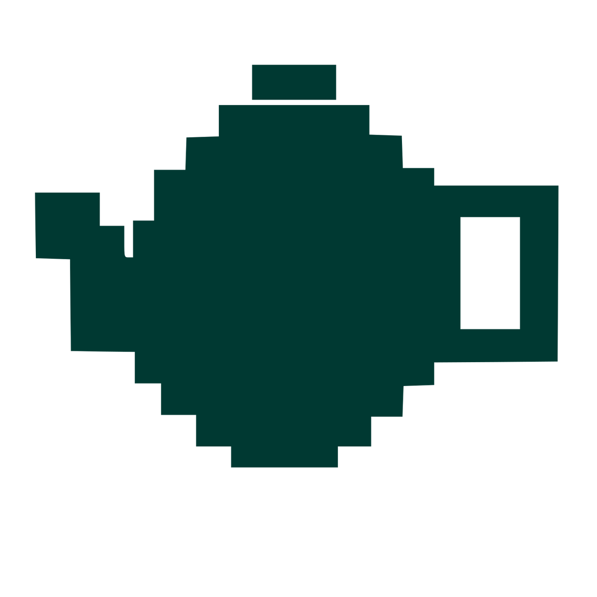 Pixel Teapot Logo #003932