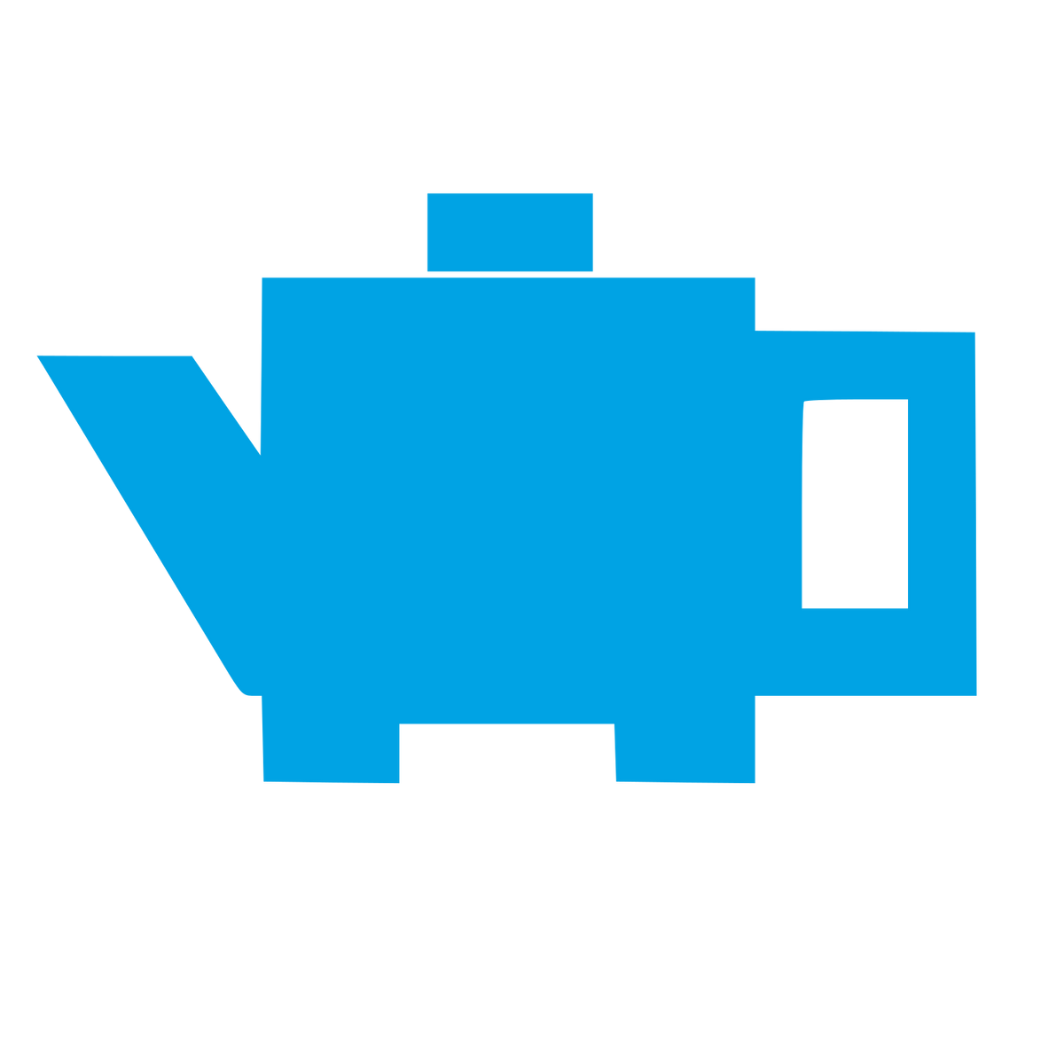 Brutalist Teapot Logo #00a3e4