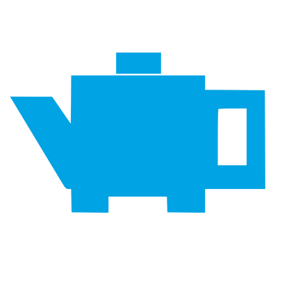 Brutalist Teapot Logo #00a3e4
