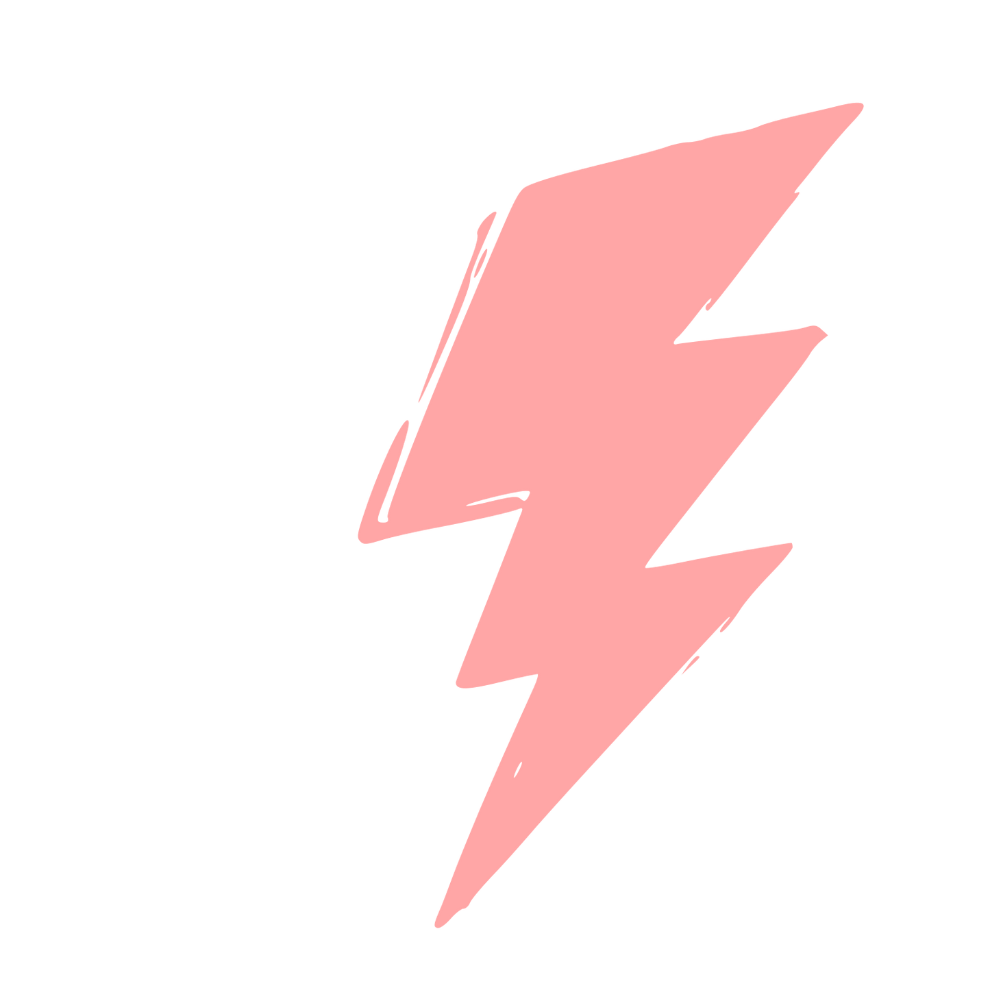 Hand-Drawn Lightning Bolt Logo #ffa6a6