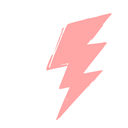 Hand-Drawn Lightning Bolt Logo #ffa6a6