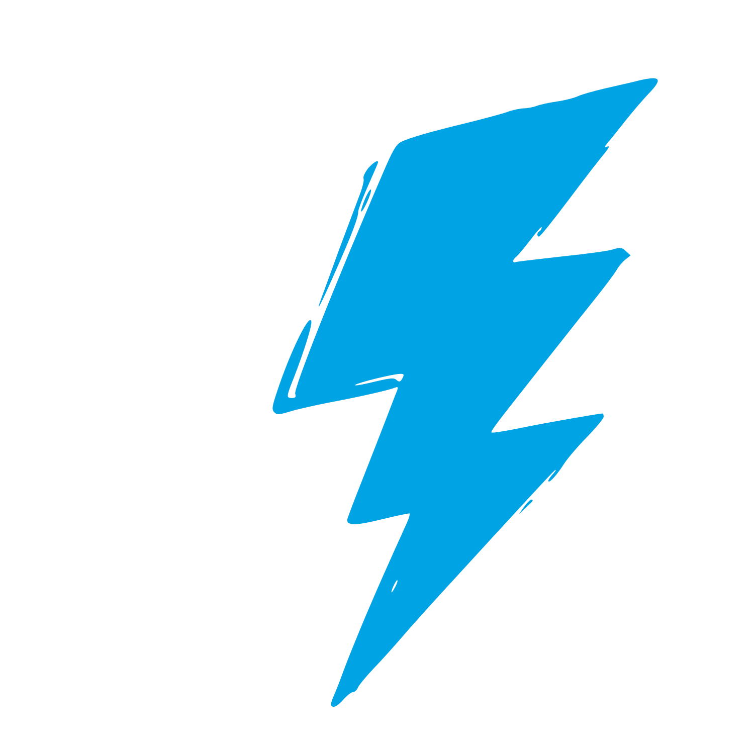 Hand-Drawn Lightning Bolt Logo #00a3e4