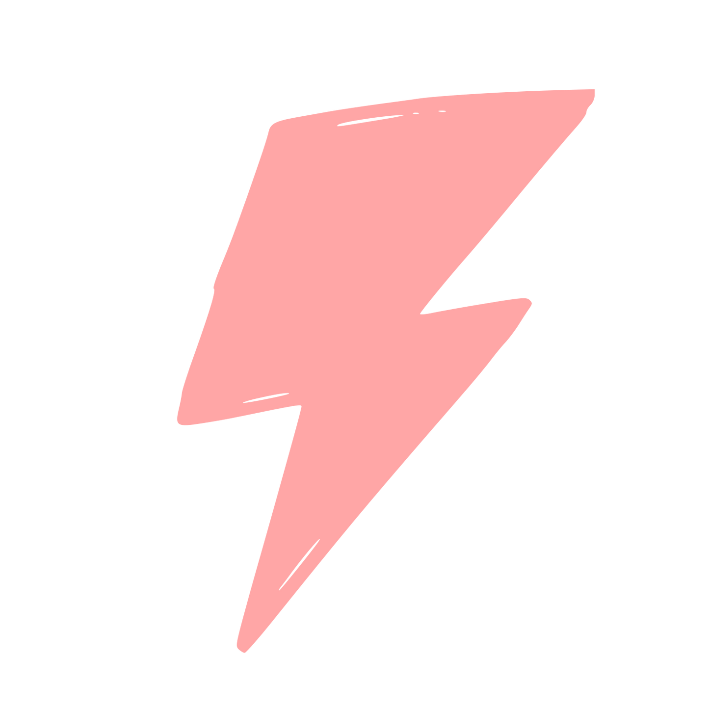 Hand-Drawn Lightning Bolt Logo #ffa6a6
