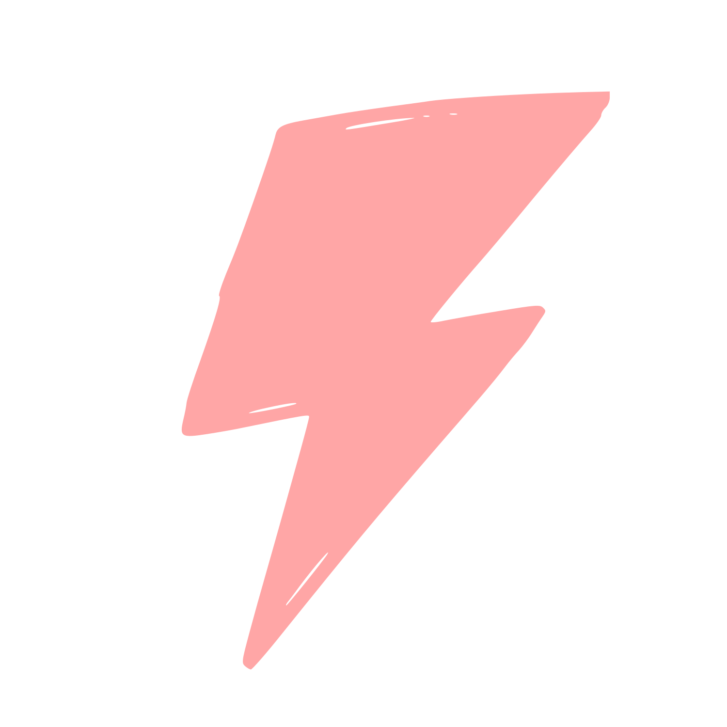 Hand-Drawn Lightning Bolt Logo #ffa6a6