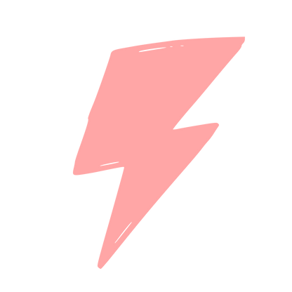 Hand-Drawn Lightning Bolt Logo #ffa6a6
