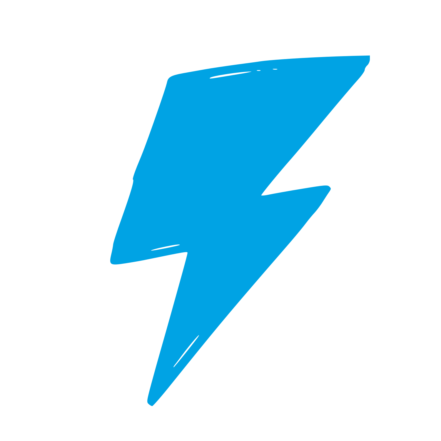 Hand-Drawn Lightning Bolt Logo #00a3e4