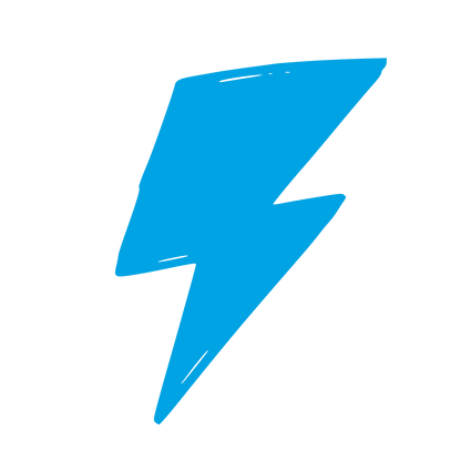 Hand-Drawn Lightning Bolt Logo #00a3e4