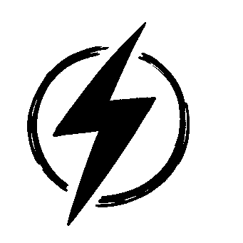 Hand-Drawn Thunder Bolt Logo