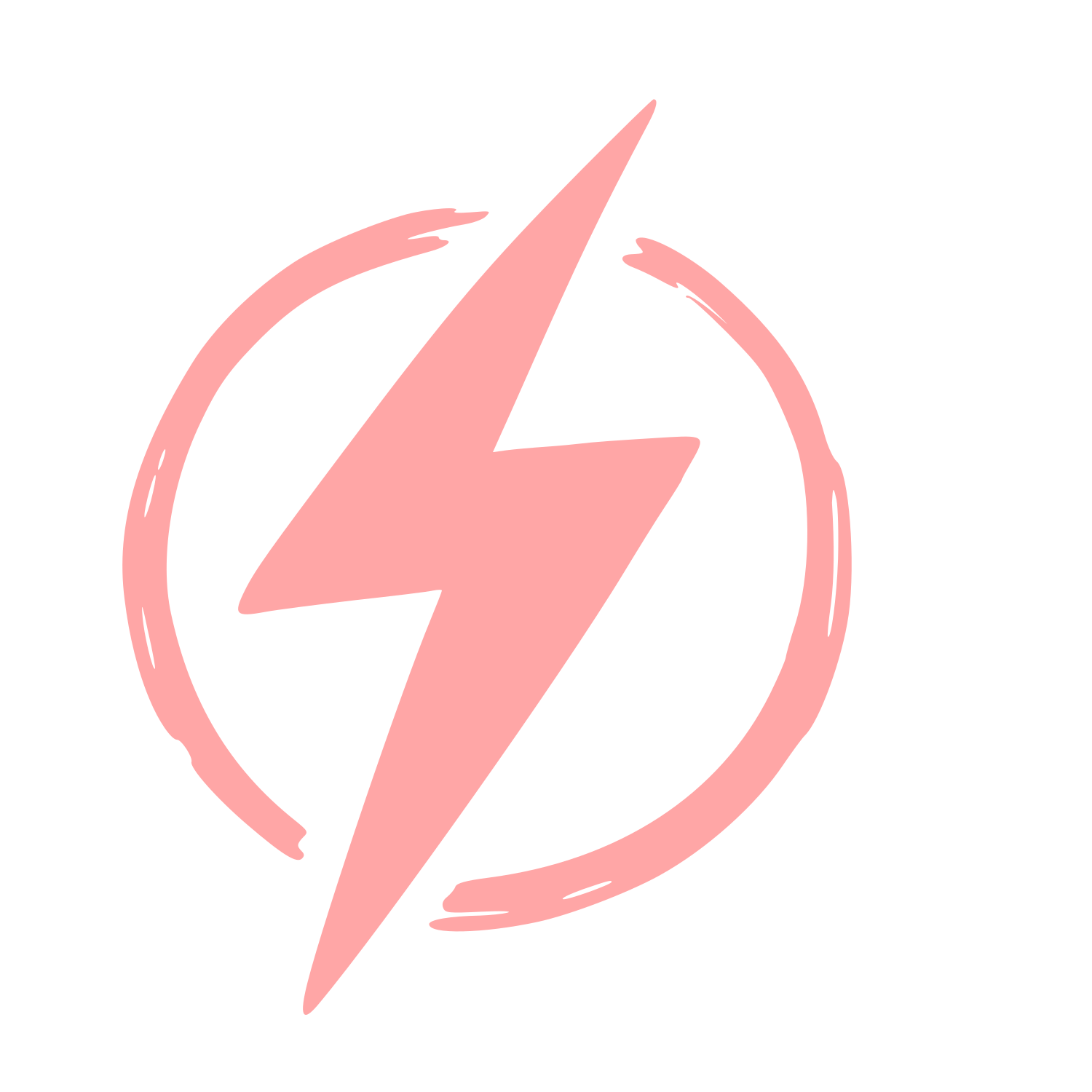 Hand-Drawn Thunder Bolt Logo #ffa6a6