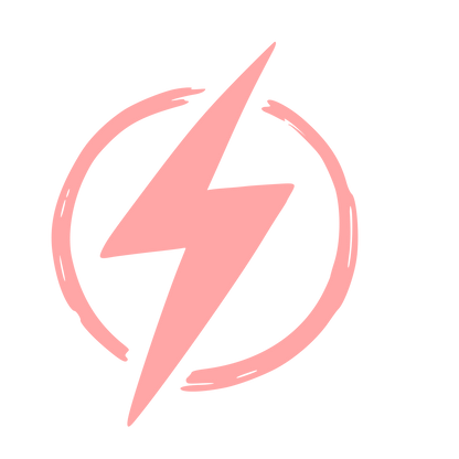 Hand-Drawn Thunder Bolt Logo #ffa6a6