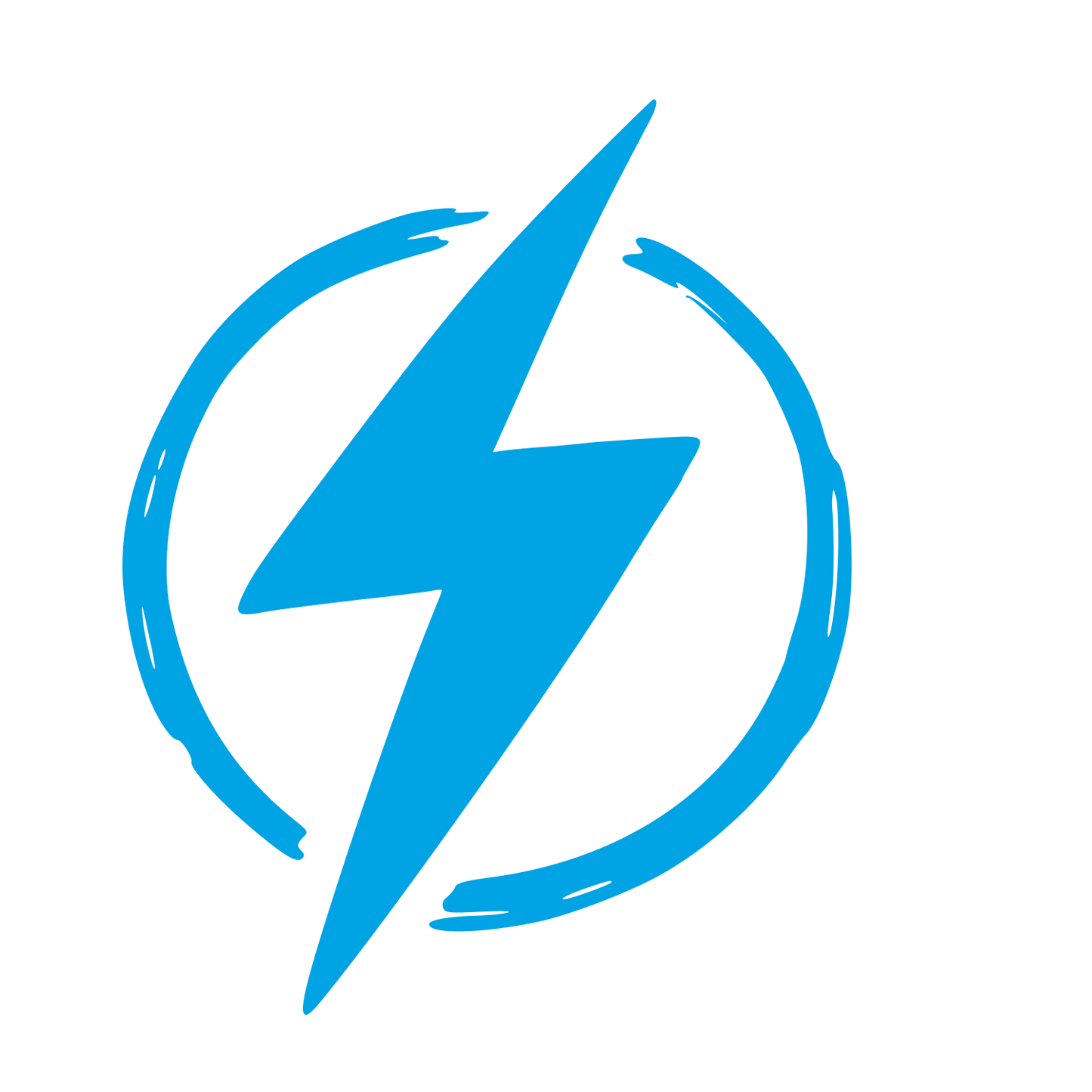 Hand-Drawn Thunder Bolt Logo #00a3e4