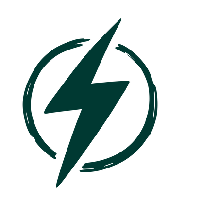 Hand-Drawn Thunder Bolt Logo #003932