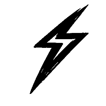 Hand-Drawn Lightning Bolt Logo