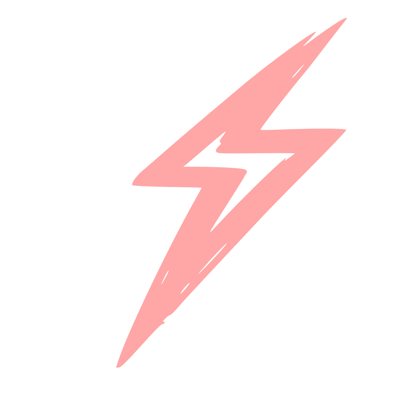 Hand-Drawn Lightning Bolt Logo #ffa6a6