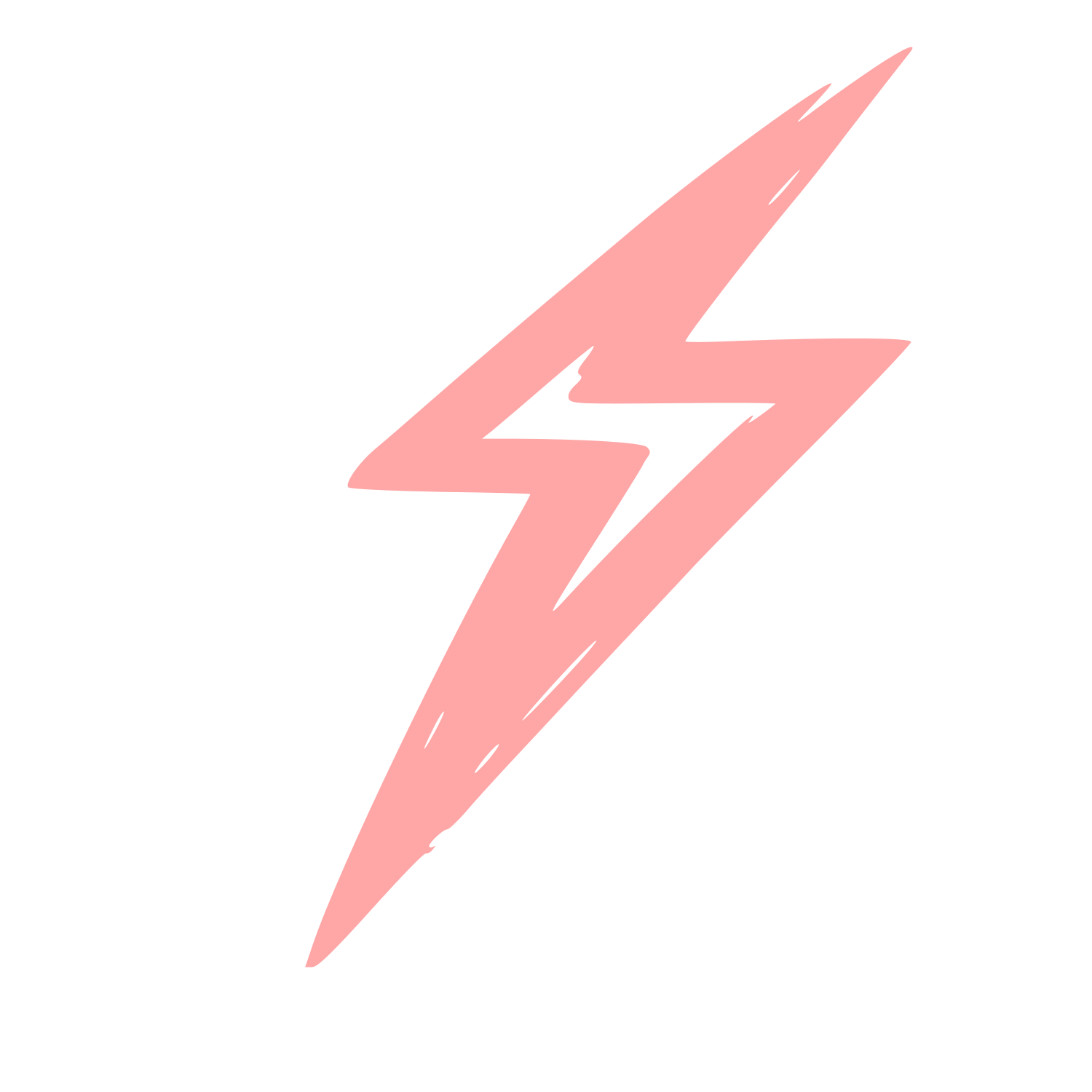 Hand-Drawn Lightning Bolt Logo #ffa6a6
