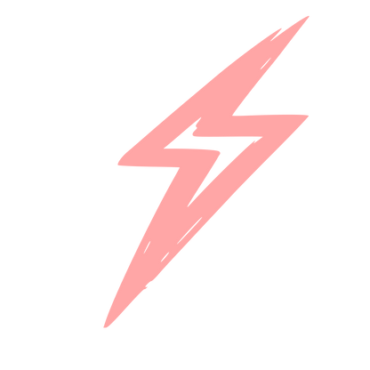 Hand-Drawn Lightning Bolt Logo #ffa6a6