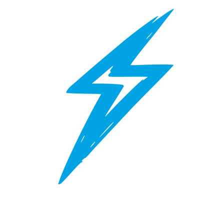 Hand-Drawn Lightning Bolt Logo #00a3e4