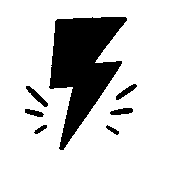 Hand-drawn Lightning Bolt Logo