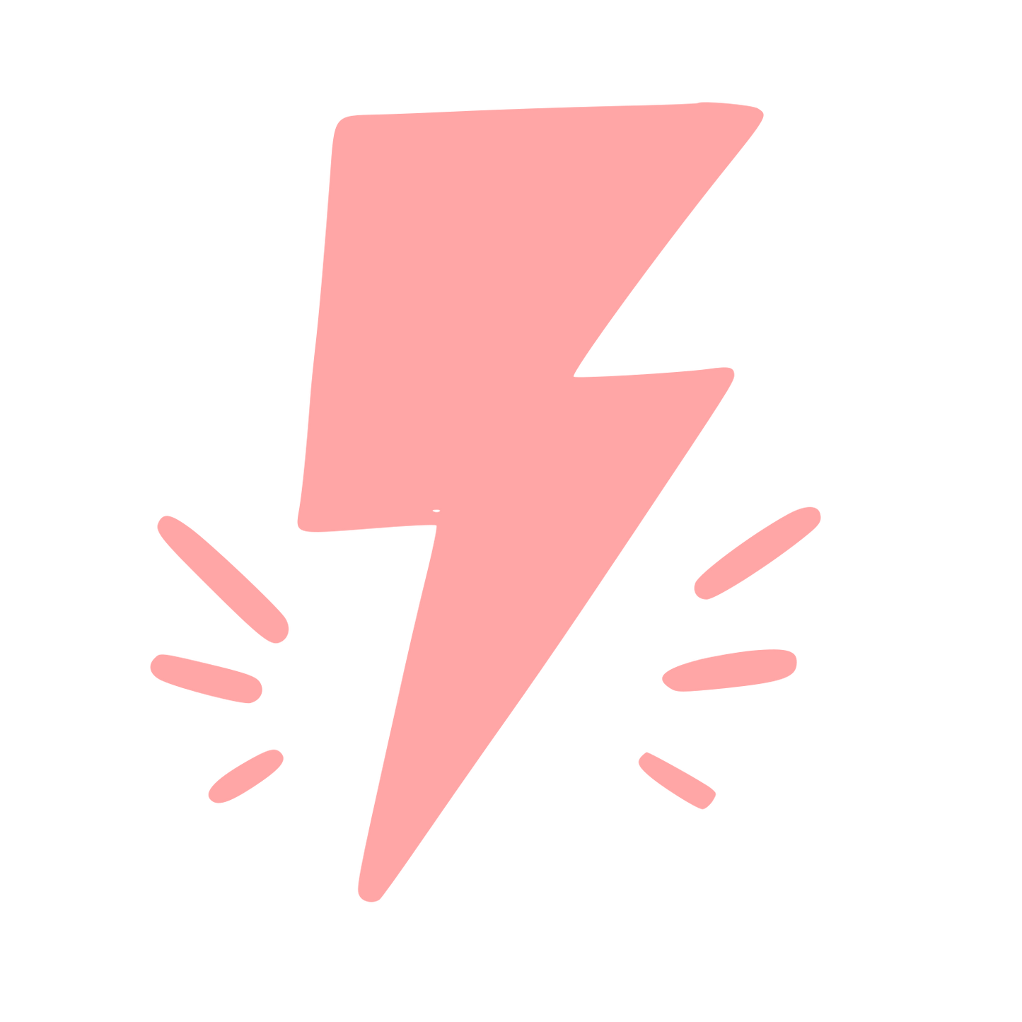Hand-drawn Lightning Bolt Logo #ffa6a6
