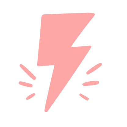 Hand-drawn Lightning Bolt Logo #ffa6a6