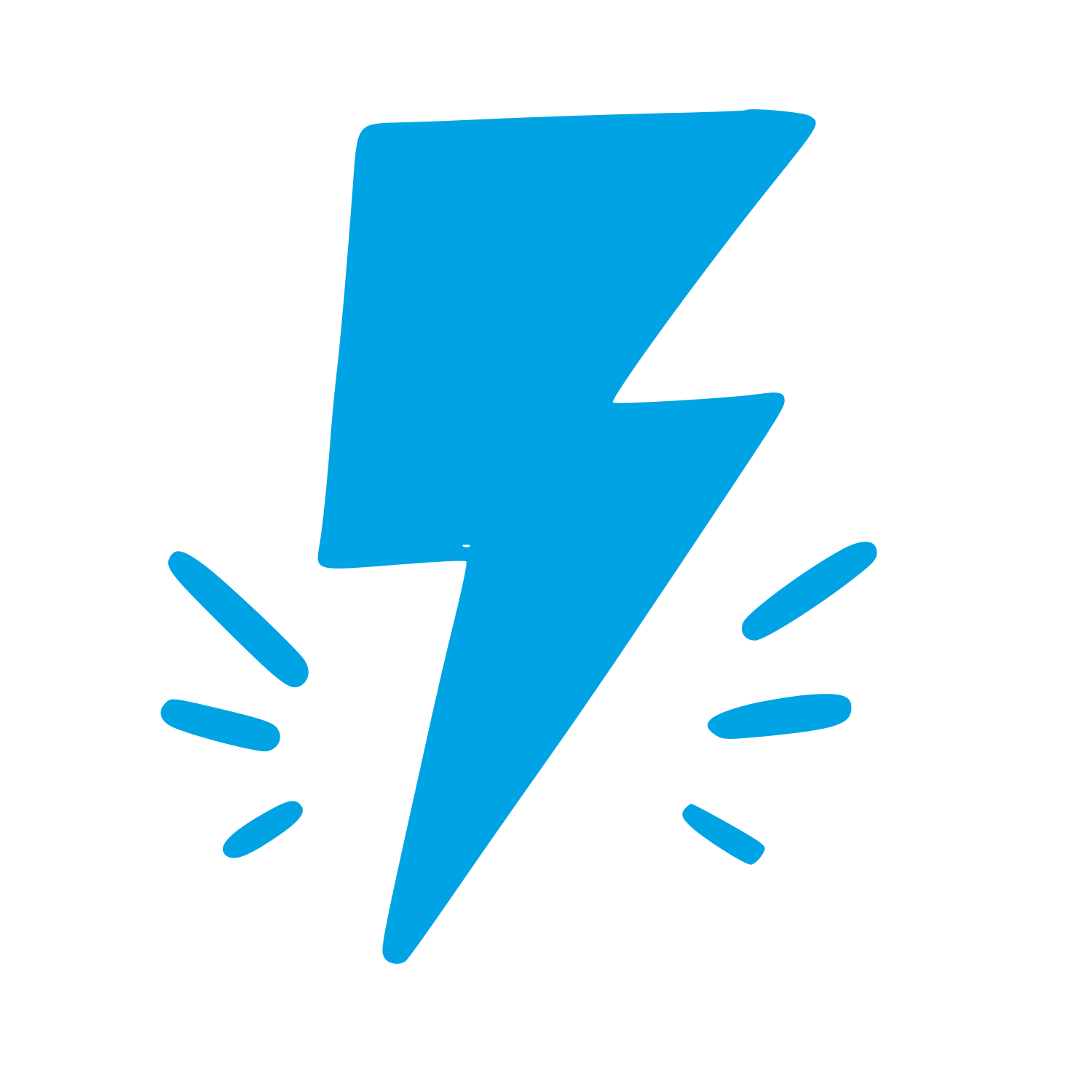 Hand-drawn Lightning Bolt Logo #00a3e4