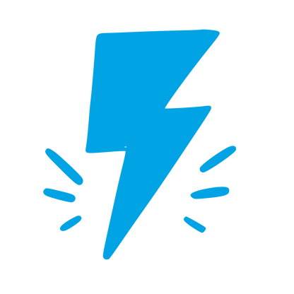 Hand-drawn Lightning Bolt Logo #00a3e4