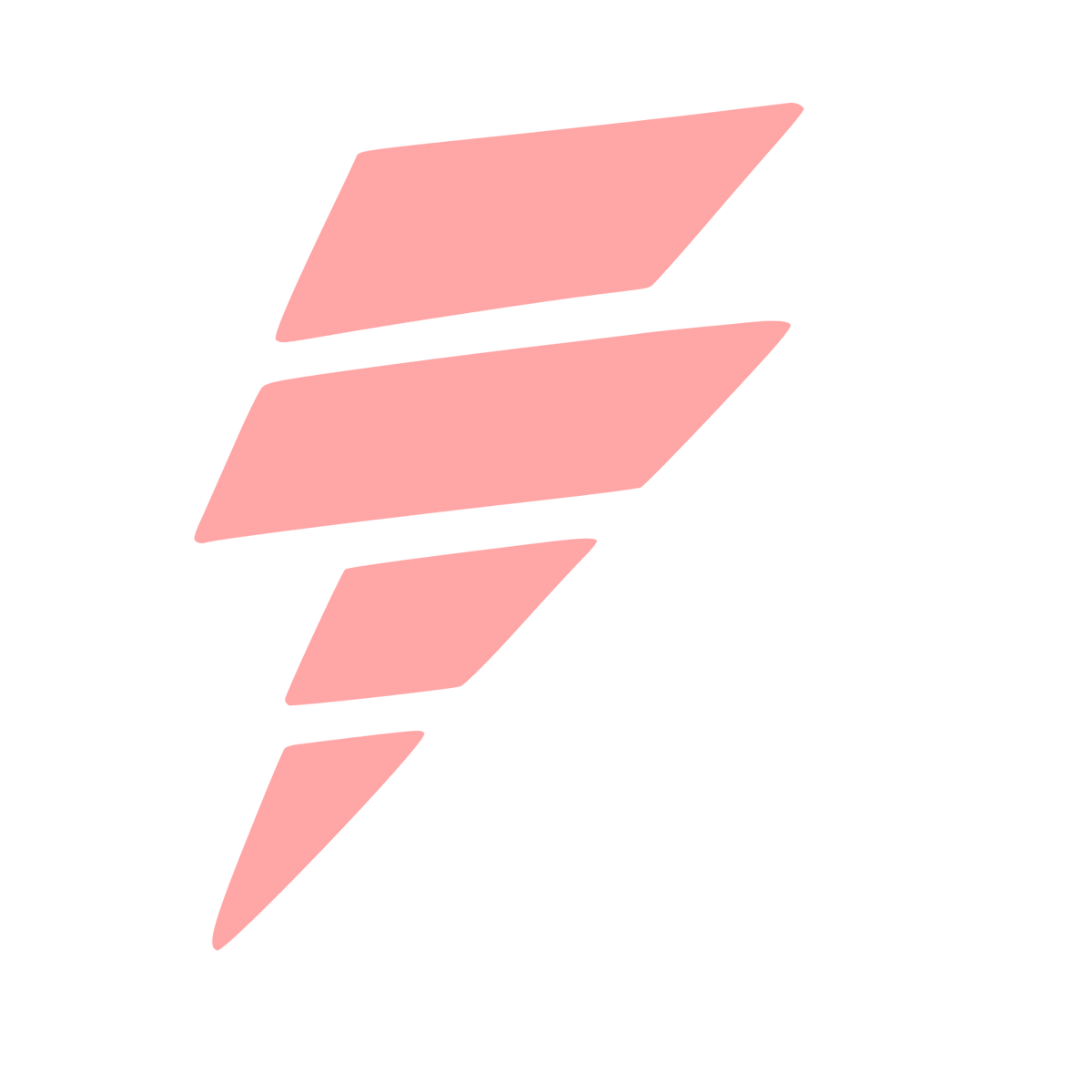 Stacked Bolt Lightning Logo #ffa6a6