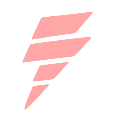Stacked Bolt Lightning Logo #ffa6a6